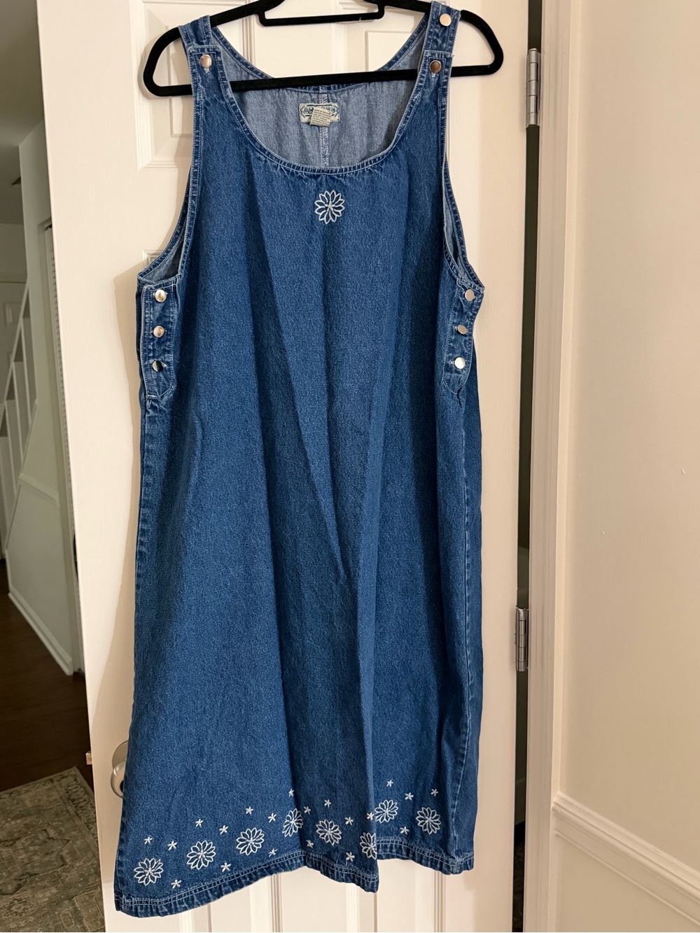 Vintage Amilano Denim Dress with White Logo Patch